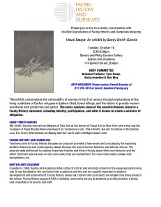 October 18 Facing History Event at BAA