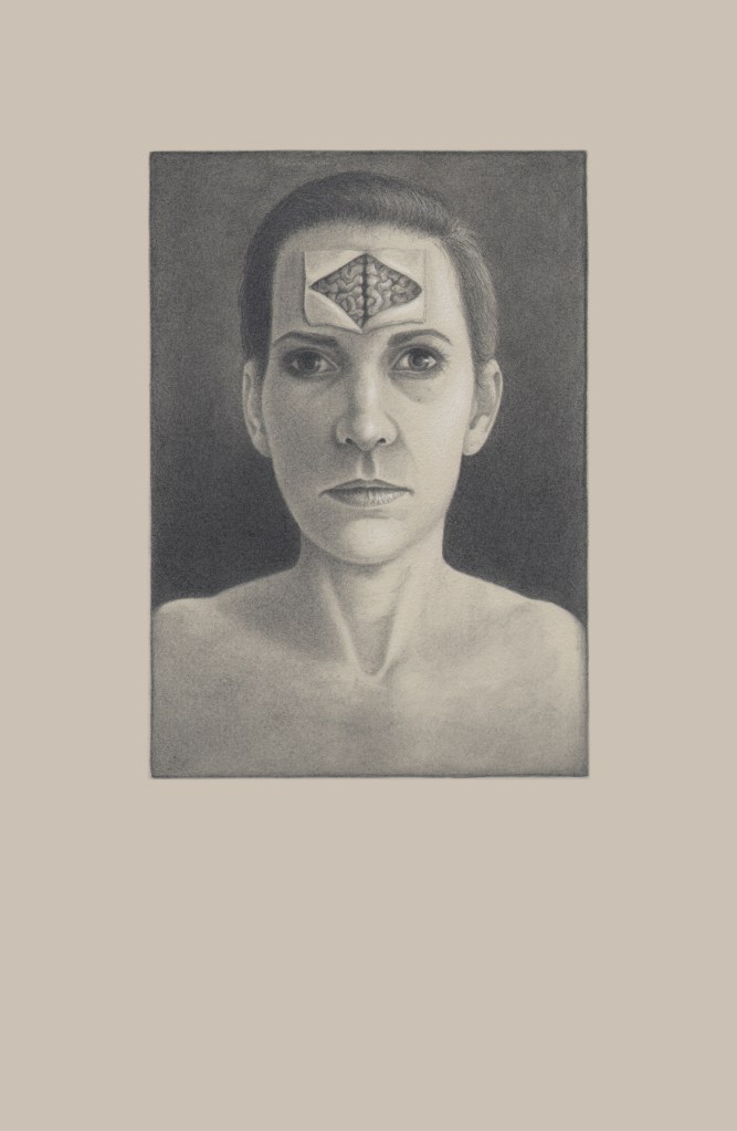 Mind Blindness, 22"x 30", Graphite and white charcoal on toned paper, 2013